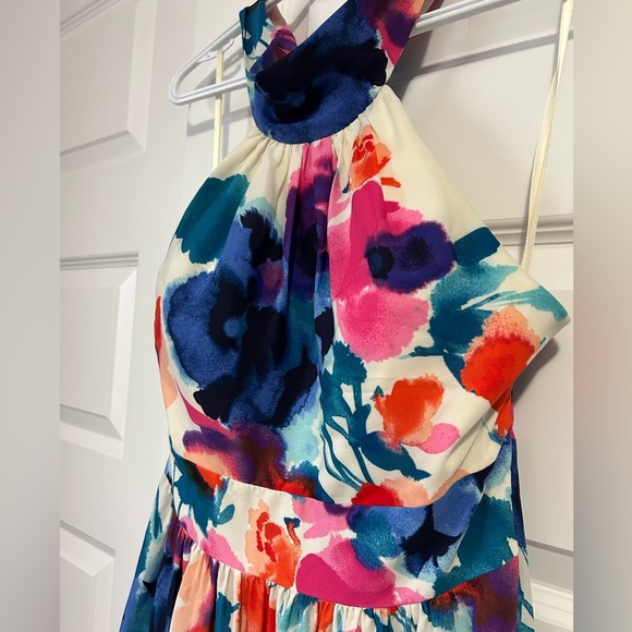 NEW Eliza J Floral Halter Maxi Formal Dress - Picture 10 of 13